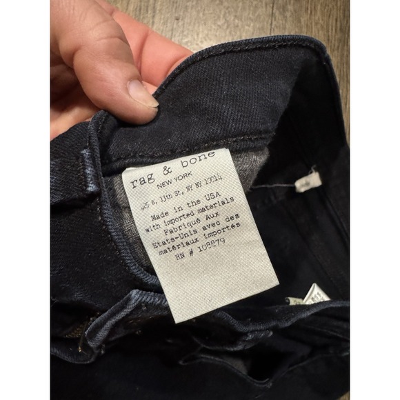 Rag And Bone‎ NY Women's Jeans Size 26 Color Coal Skinny W1502K520 - Picture 5 of 10